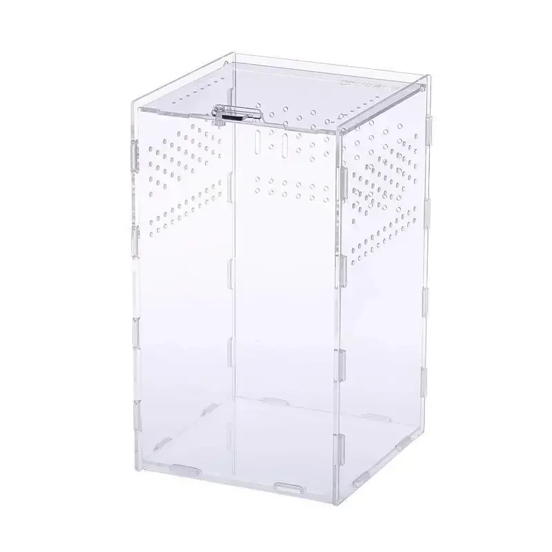 Transparent Acrylic Reptile Terrarium Habitat Box Nano Arboreal Tarantula Enclosure Spider Scorpion Bearded Dragon Habitat