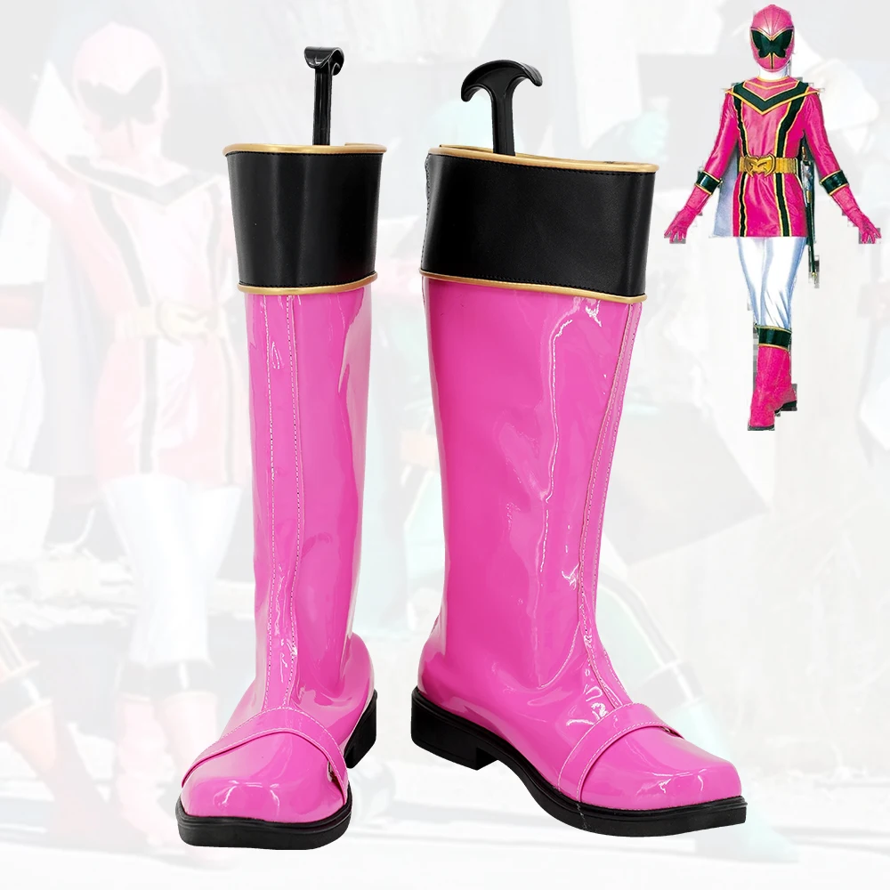 

Magi Pink Shoes Maho Sentai Magiranger Cosplay Boots Houka Ozu