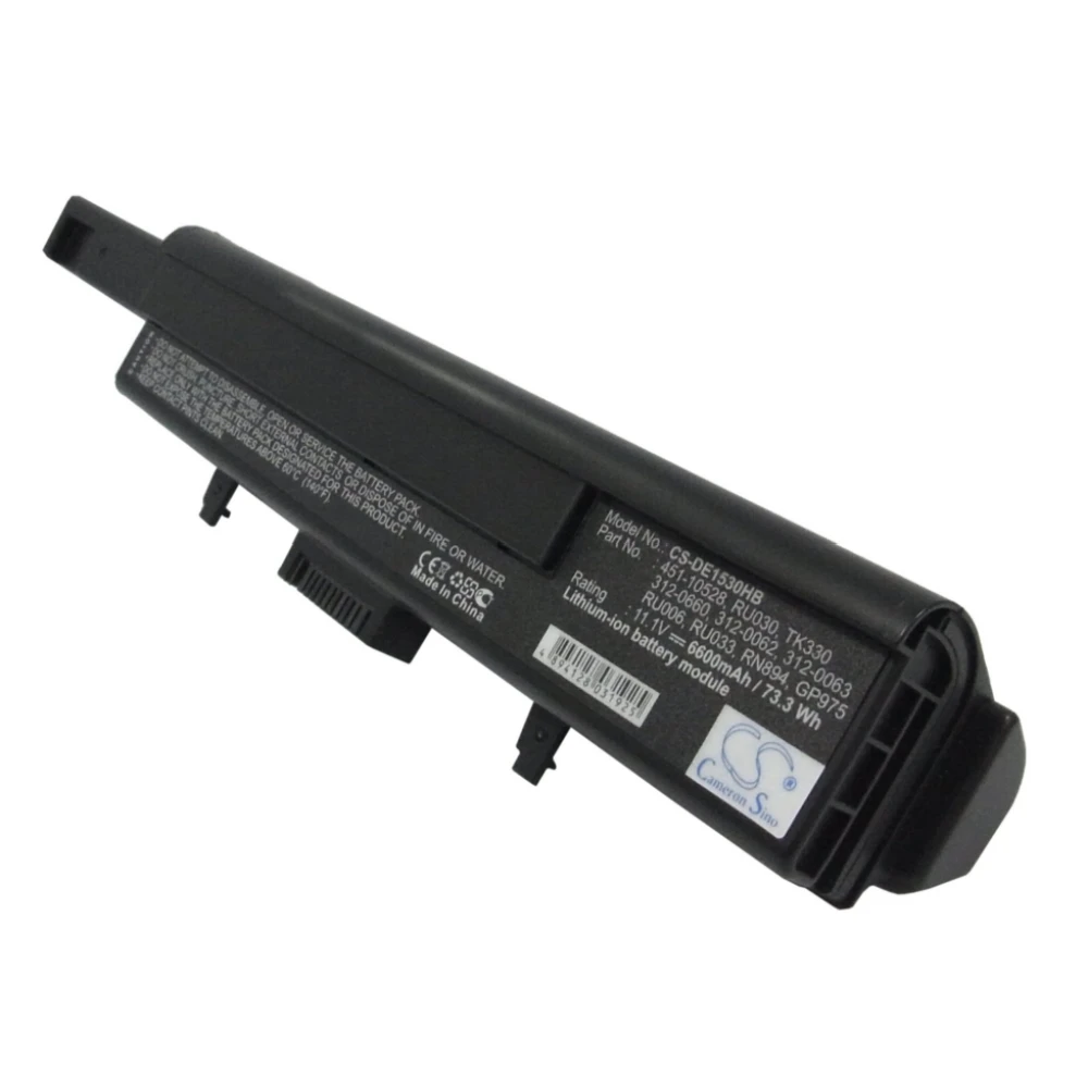 

Li-ion Notebook, Laptop Battery for DELL, 11.1V, 6600mAh, Compatible Models: XPS M1500, XPS M1530, XPS M1530n