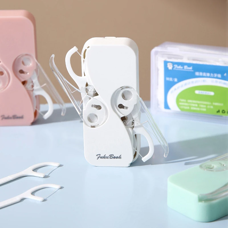 

12pcs/box Dental Toothpicks Portable Disposable Dental Floss With Refillable Dental Floss Container Oral Hygiene Supplies