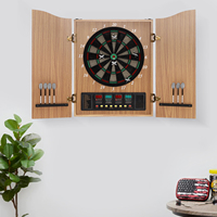 Electronic Cabinet Dartboard W/ Cabinet Automatic Scoring Darts Board Set Indoor Home Training Archery Flights Board