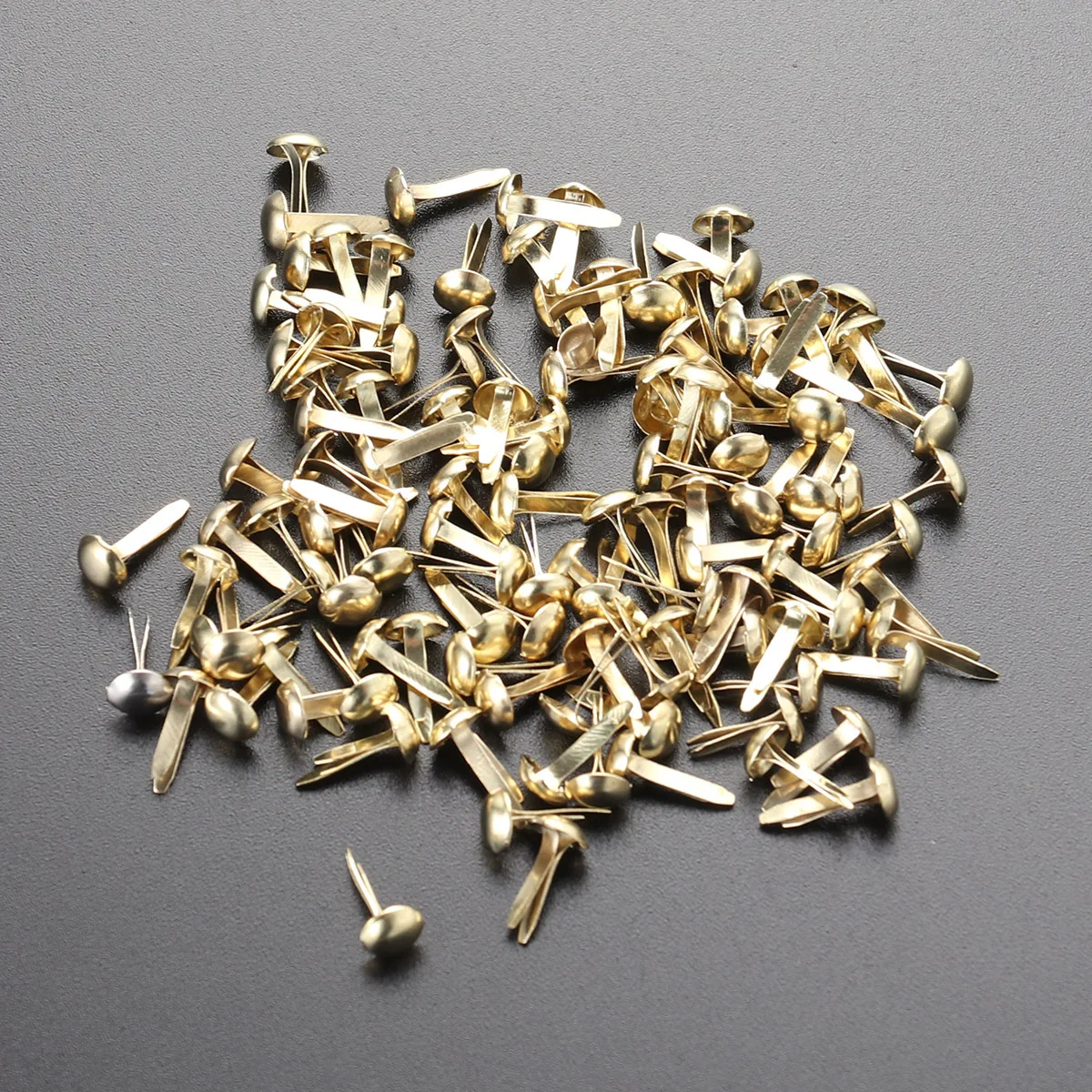 100 قطعة مشابك مستديرة صغيرة ألوان الباستيل دائم المعادن سكرابوكينغ الحرفية Brads DIY بها بنفسك صور الشريط تنظيم 5.5x11mm