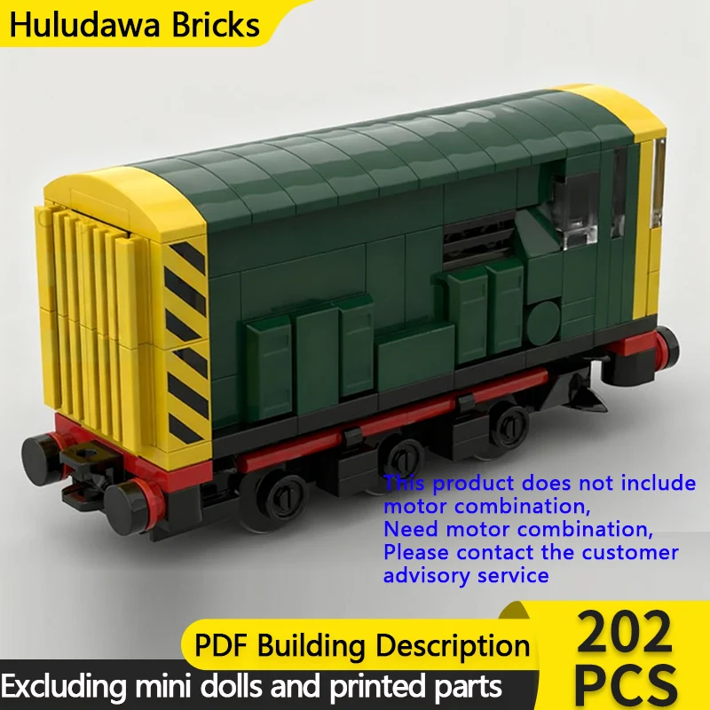 

City Car Model MOC Building Bricks Class 08 Shunter Locomotive Modular Technology Gifts Holiday Assemble Children Toys Suit