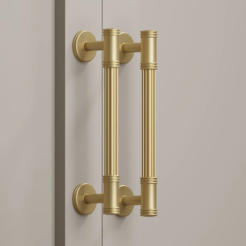 Luxury 10PCS Solid Brass European Furniture Pulls Handles Drawer Knobs Cupboard Wardrobe Dresser Closet TV Cabinet Pulls Pens
