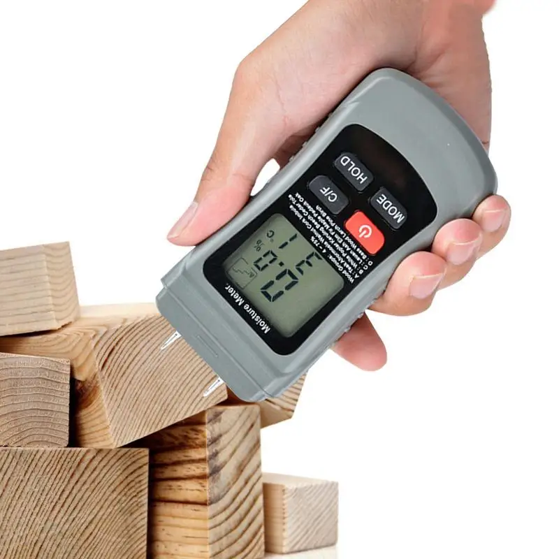 Firewood Moisture Meter Precise Moisture Reader Digital Moisture Meter Portable Temperature Humidity Monitor Moisture Detector