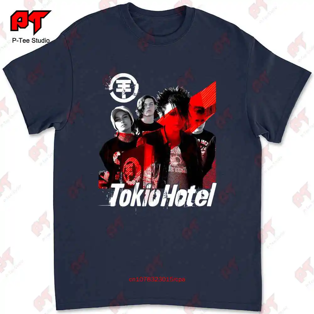 Tokio Hotel Mens Black T Shirt Size Xl German Rock Band O23S