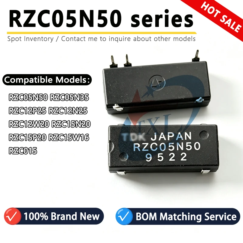 Import-TDK RZC05N50 RZC05N35 RZC015 RZC12P25 RZC12N25 RZC12W20 RZC15N20 RZC15P20 RZC15W16 DIP Plastic Encapsulated Reed Relay