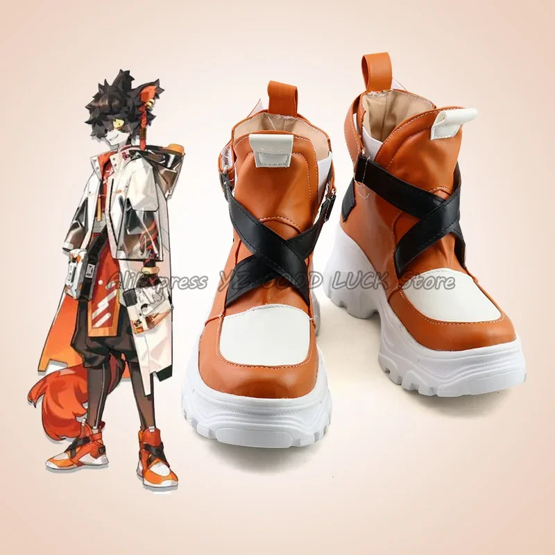 Gioco Arknights AAK puntelli Cosplay AAK Cos parrucche pistola orecchie capelli Cos accessori da gioco Halloween cavalieri per uomo donna scarpe stivali