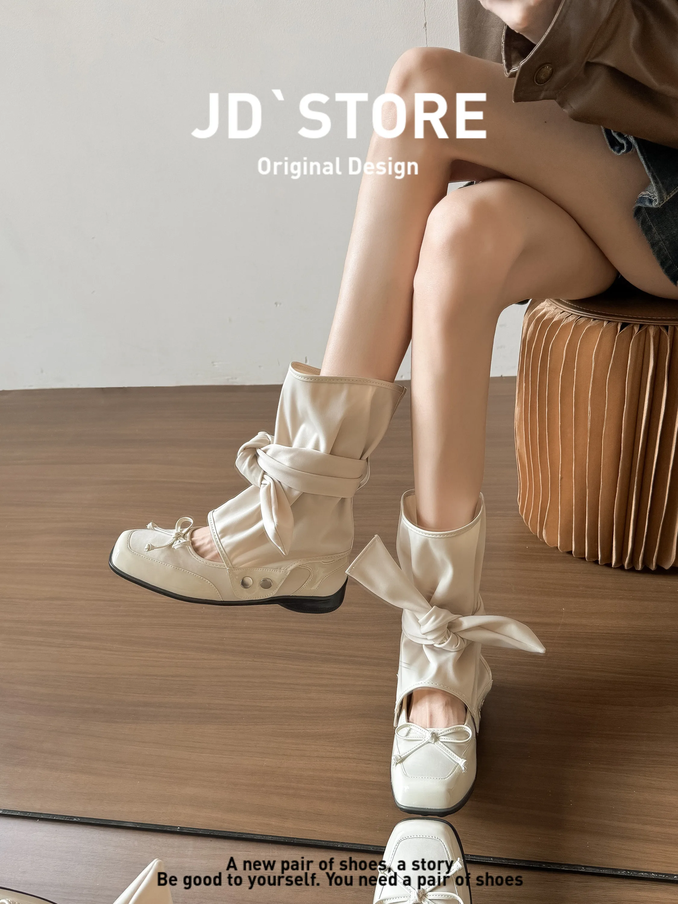 chaussures-plates-de-ballet-confortables-pour-femmes-bottes-courtes-ajourees-a-trois-usages-amovibles-bottes-mi-mollet-tendance-style-coreen