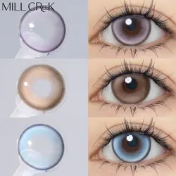 MILL CREEK 10PCS Daily Lens Color Contact Lenses With Degree Natural Daily Make-up for Girls Party Dating contact Lens 1day Use