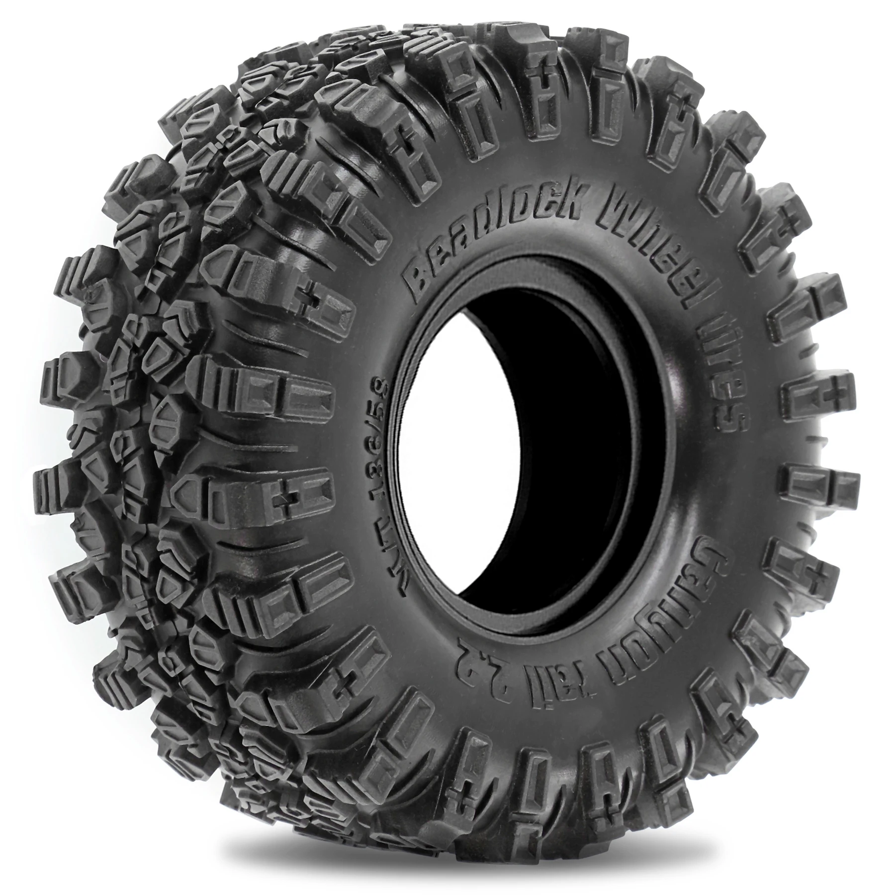 2.2'' 2.2'' 비드록 휠용 크롤러 고무 타이어 1/10 1/8 크롤러 자동차 SCX10 90047 D90 TF2 CC01 TRX4 TRX6 Redcat Racing TC8