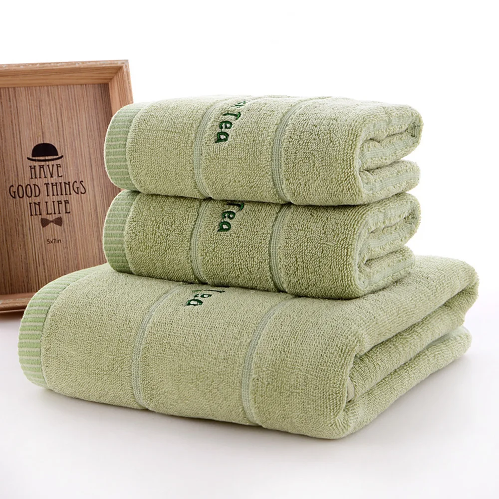 3 Piece Bath Towel Thick Cotton Towel Set Face Towel Adult Bath Towel Super Absorbent Bath Towel Set