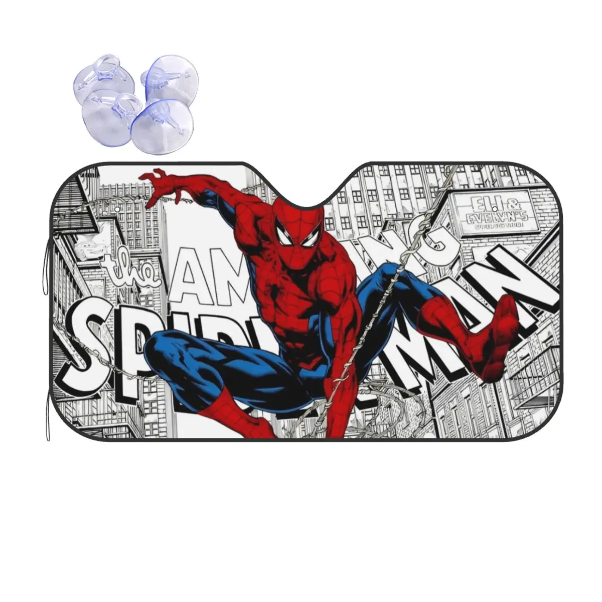 Spider-Man Spiderman Hero Windshield Sunshade Universal Car Front Windshield 76x140cm Car Window Windscreen Cover Car-styling