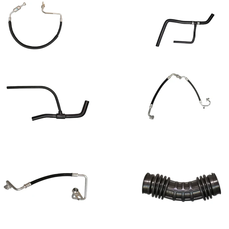 Air conditioning evaporator hose assembly, heater inlet hose assembly, heater outlet hose, air conditioning compressor and conde