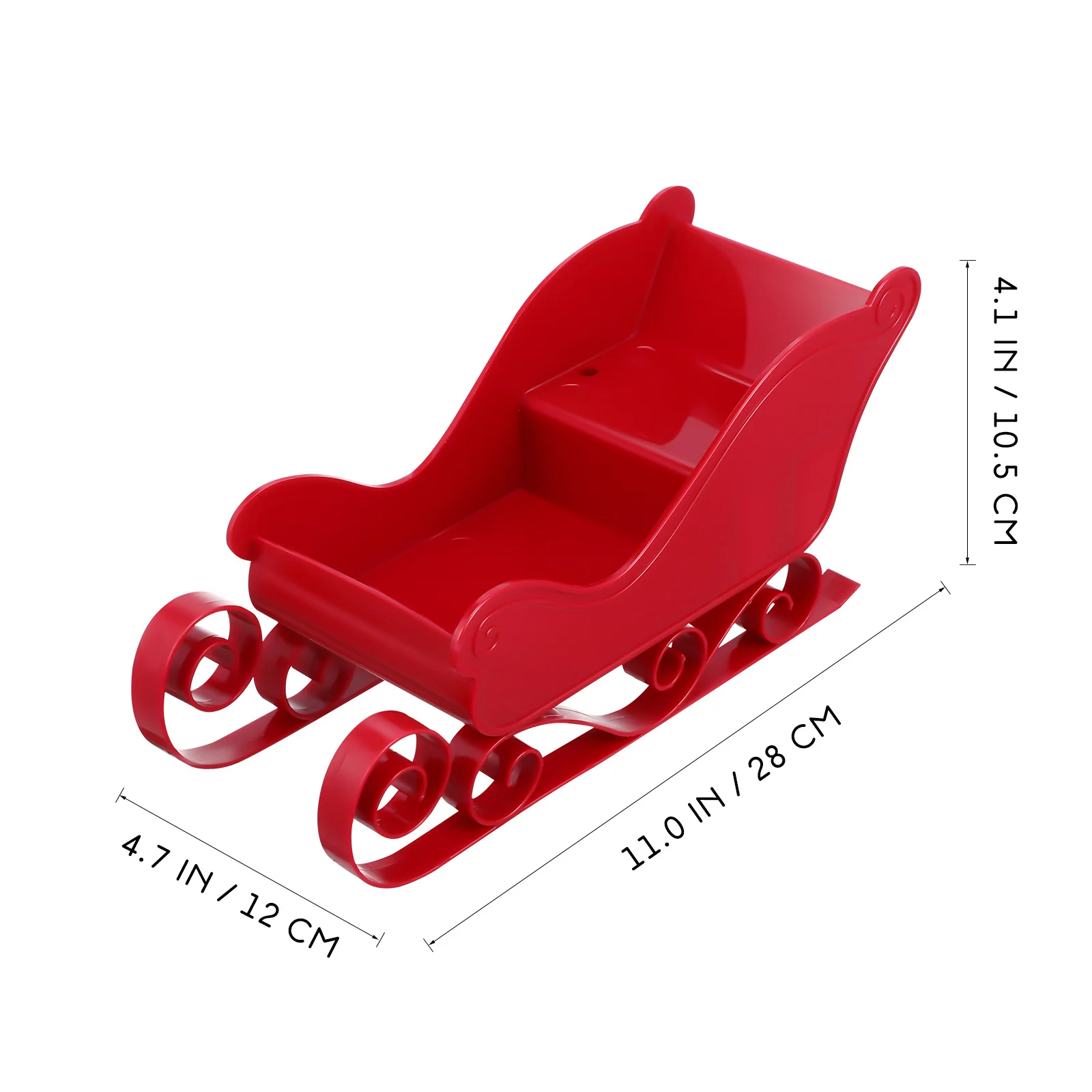 

2 pcs Christmas Sled Decoration Santa Sleigh Table Decor For Holiday Party Festival Adornment Xmas Crafts Desktop Gift