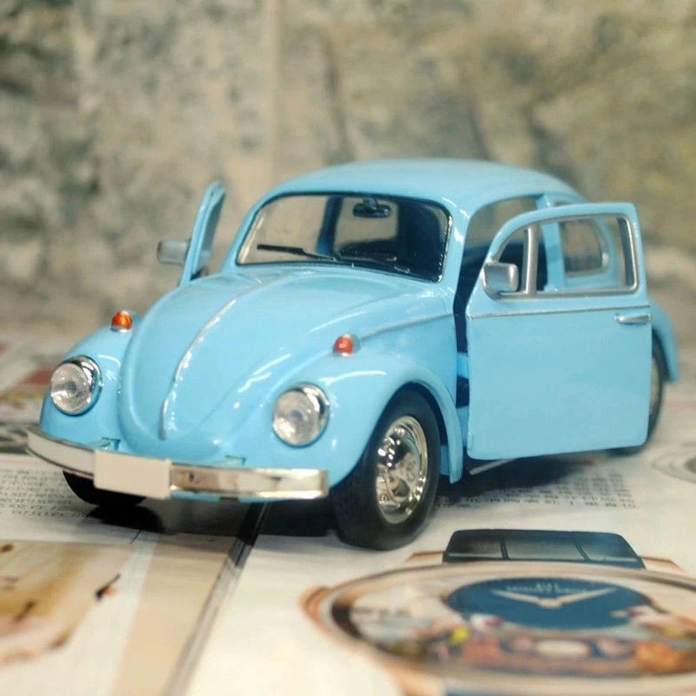 1:32 Newest Arrival Retro Vintage Beetle Diecast Pull Back Car Model Toy for Children Gift Decor Cute Figurines Miniatures