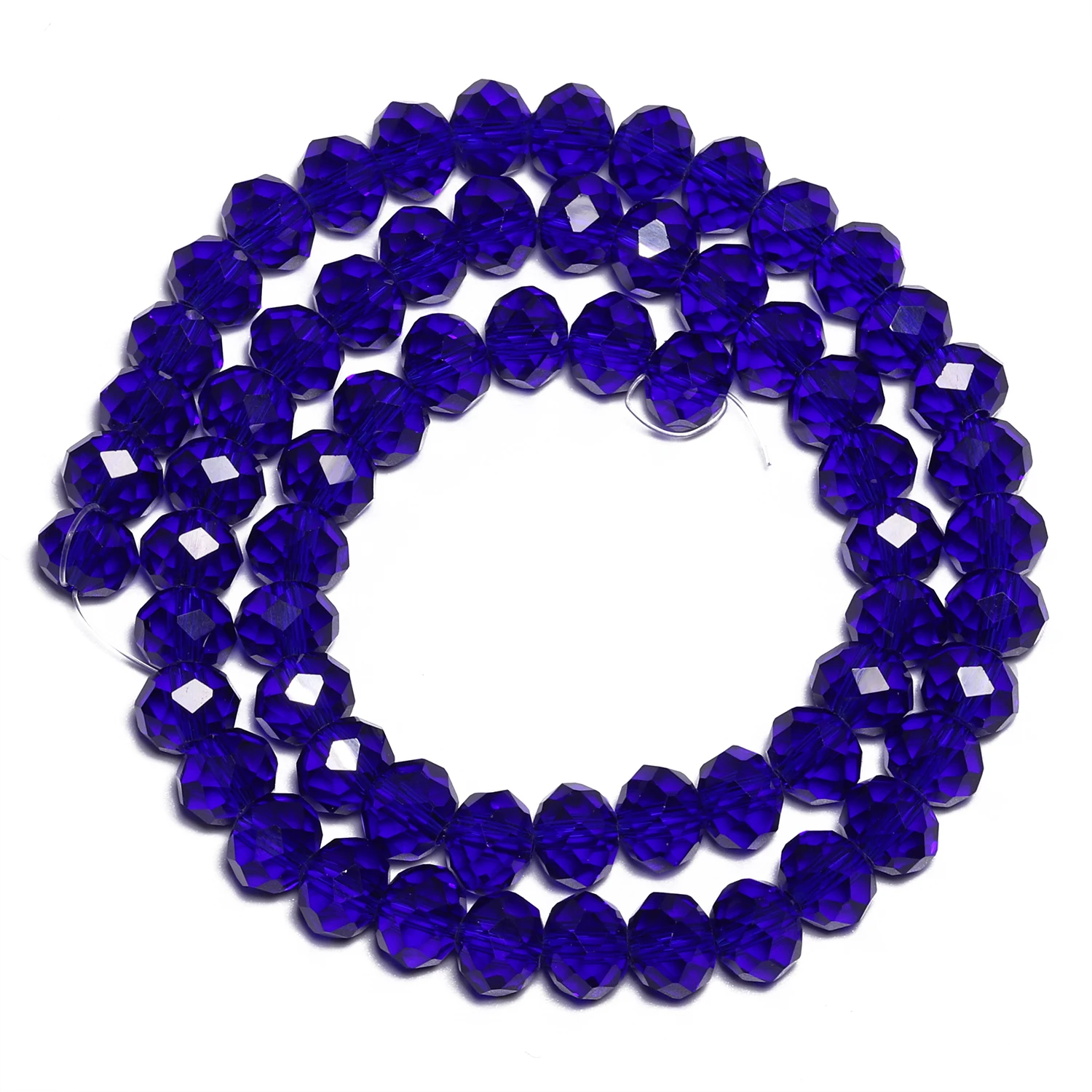 4 6 8 10 12mm Dark Blue Austria Crystal Glass Beads Faceted Rondelle Bead for Jewelry DIY Craft Making Garment