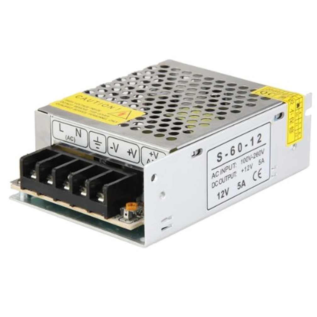 60W Switching Switch Power Supply Driver for LED Strip Light DC 12V 5A