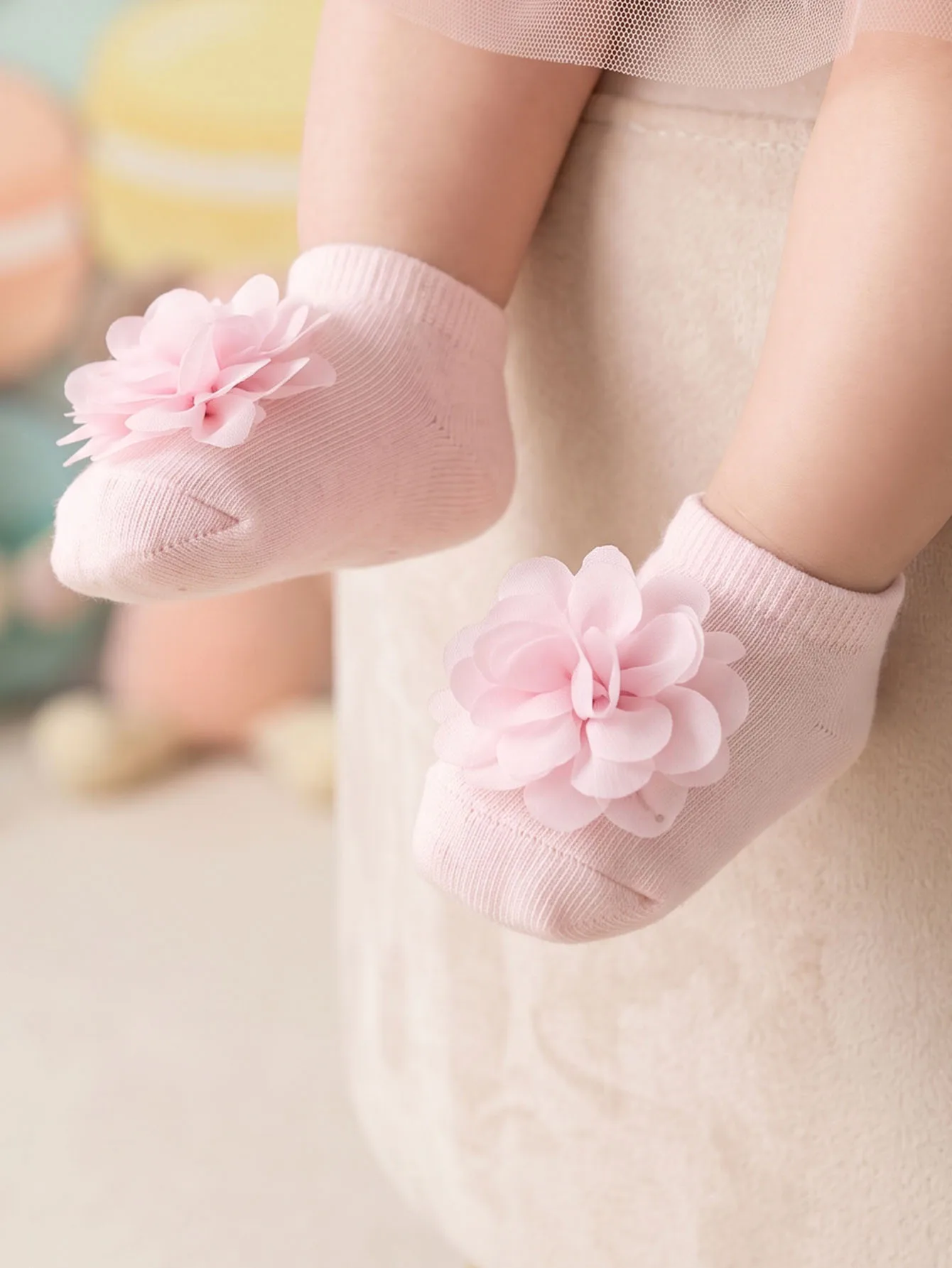 3Pairs Baby Low Cut Ankle Socks 0-12M, Cute Pink Floral Soft Seamless Socks, All Season Daily Socks for Newborn Infant