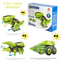 Dinosaur Solar Energy/Powered Stem Toy Technological Gadgets Robotica Kit Education DIY Science Car Toy for Children Boys