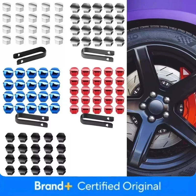 20 個 21/19/17 ミリメートル車のホイールナットキャップ保護カバーキャップ防錆自動ハブネジカバー車のタイヤナットボルト外装