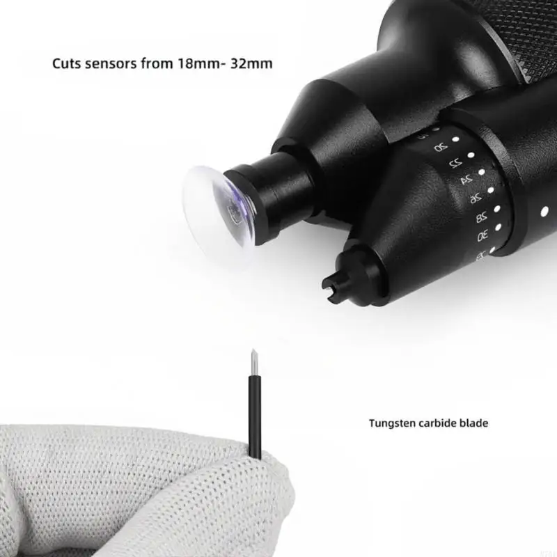 M76E 18–32 mm Autolackfolienverpackung PDC-Sensorschneider mit Saugfuß für PPF Wrap Car Radars Precisions Schneidwerkzeuge – Detail 4