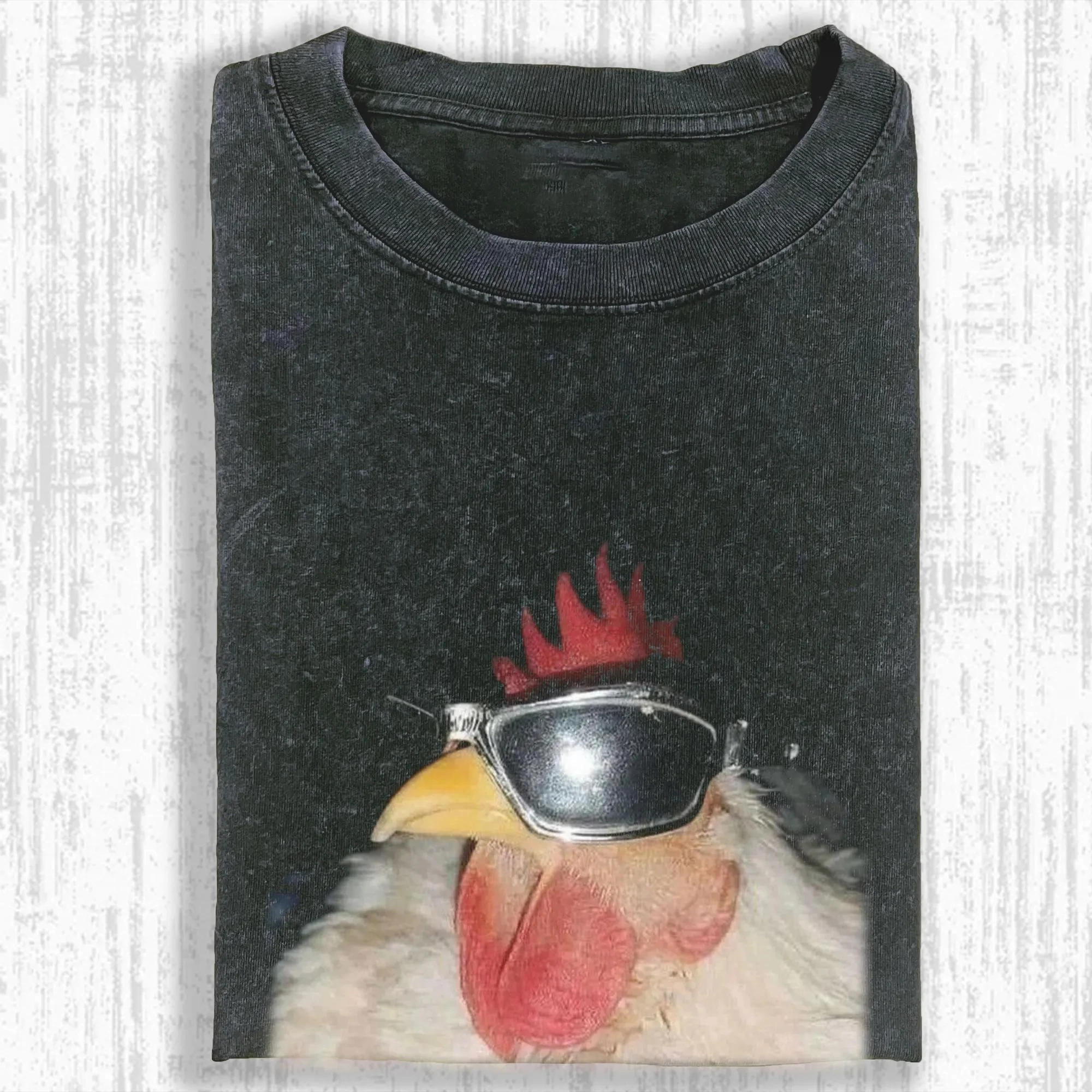Cool chick sunglasses, fun farm hen photos, retro meme unisex streetwear T-shirts, couple's all-season streetwear shirts.