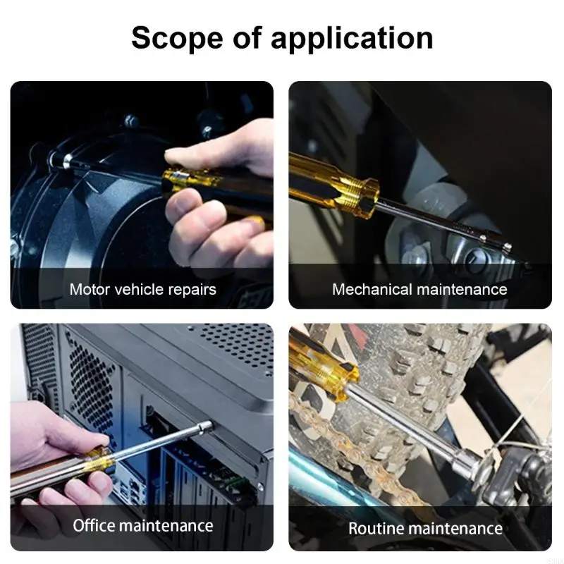 63HA Socket Screwdriver Tool Driver Repair Tool Nut Key for Electrician Carpent Woodworking Access