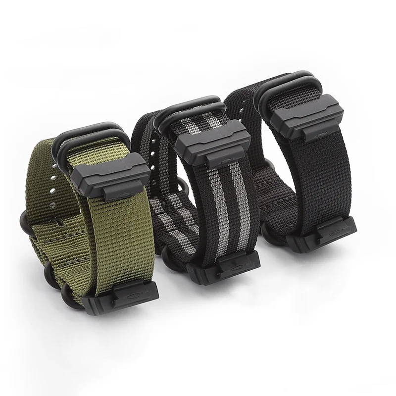 16mm High quality nylon woven watch strap for CASIO g-shock GA-100/110/112/120 CDF-100 GLS-5600 GW-M5610 DWE-5600 GWM-B5000