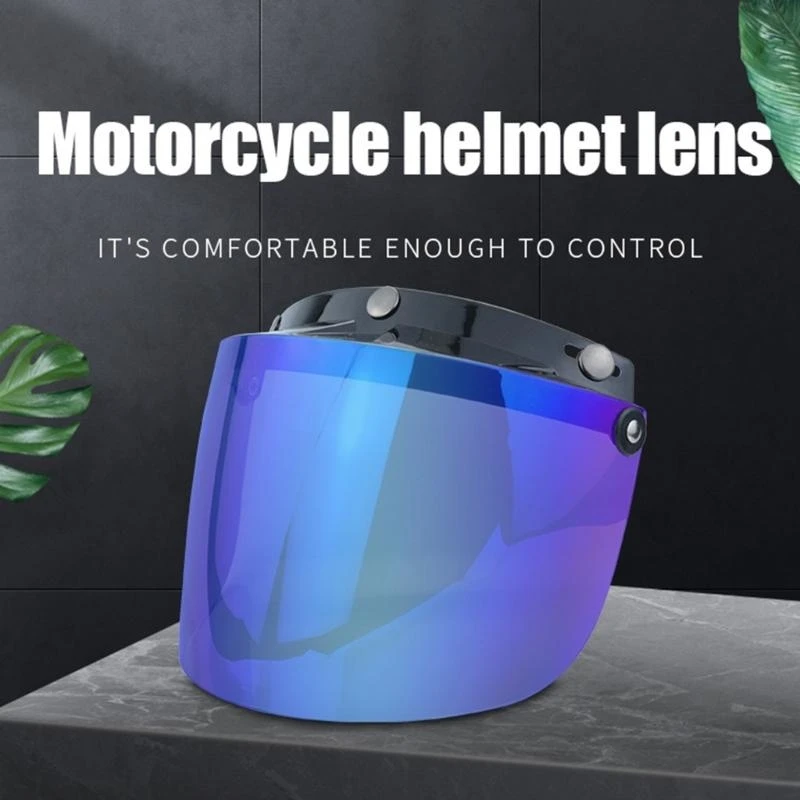 

652F Motorcycle Helmets Lens Windshield Replacement 3-Snap Lens