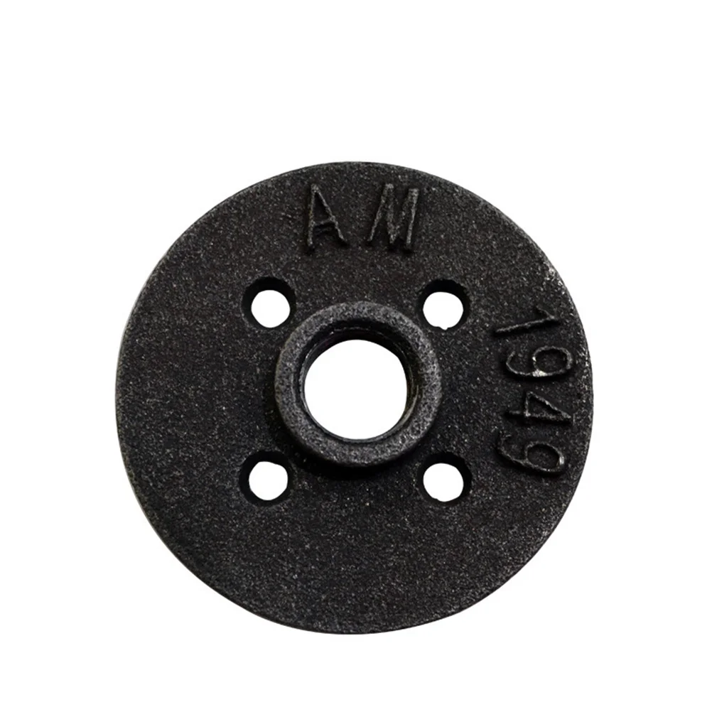 

10 шт. настенных фланцевых фитингов из ковкого чугуна с резьбой для труб, прочные, антикоррозийные, для промышленной мебели и стеллажей