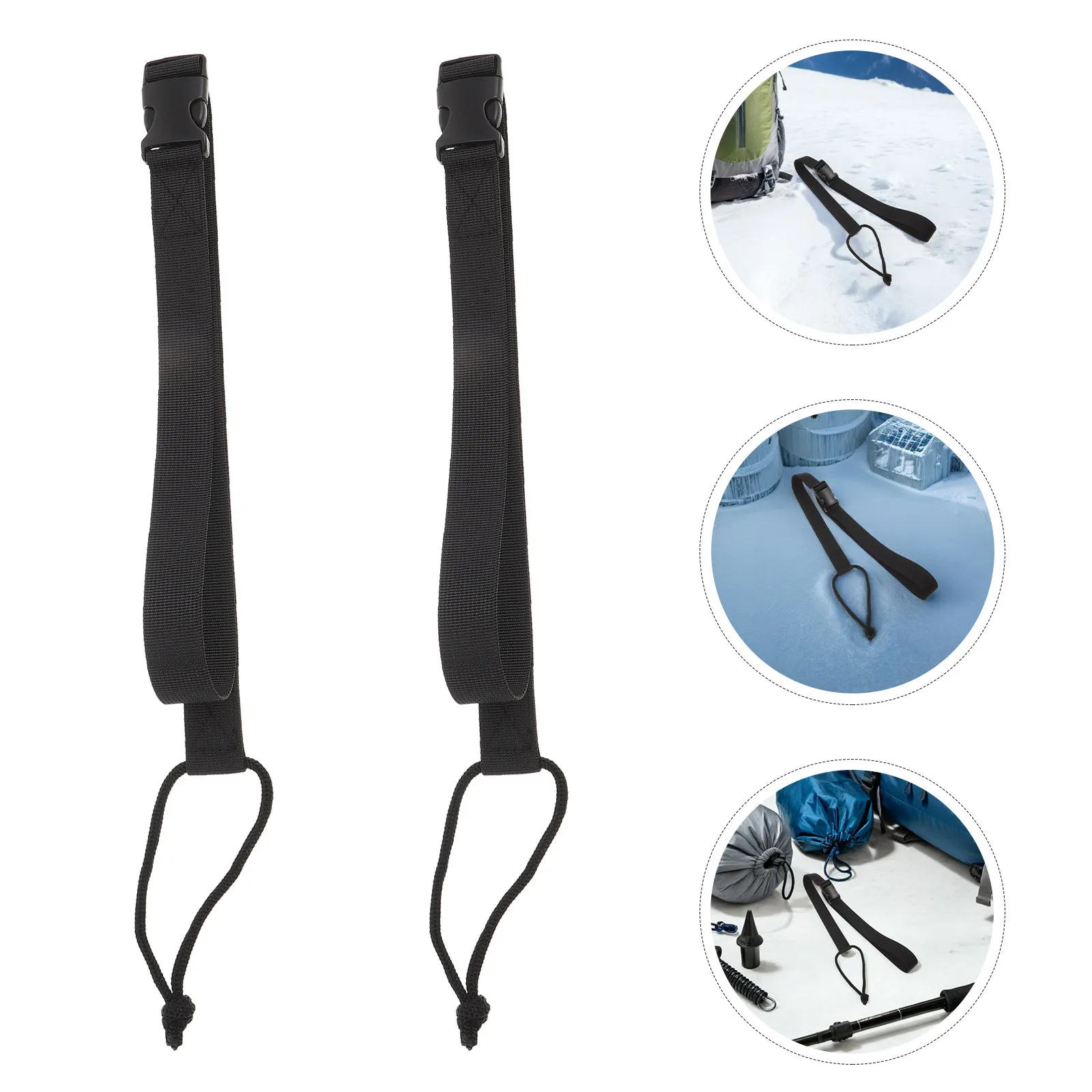 

4Pcs Snowboard Leash with Adjustable Buckle Ski Boot Carrier Strap Universal Fit for Ski Binding Snowboard Gear Carry Storage