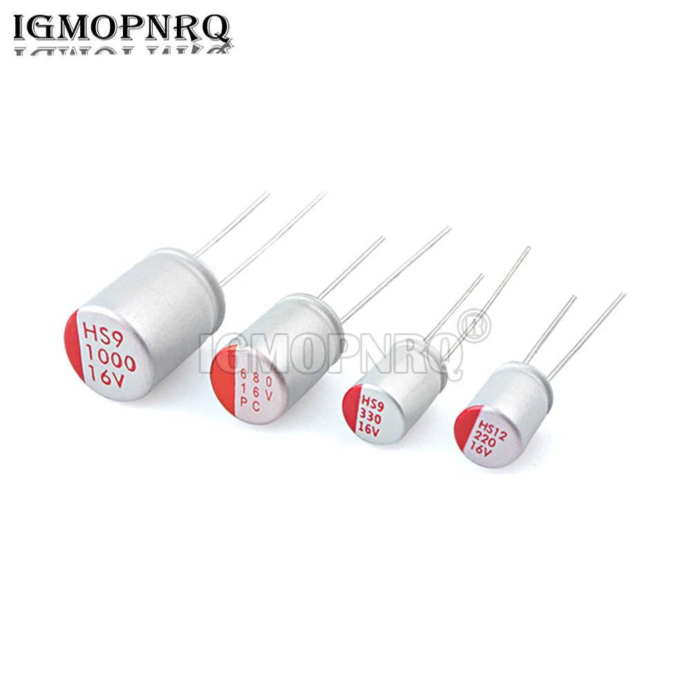 10PCS DIP Solid Electrolytic Capacitor 6.3V 10V 16V 25V 35V 50V 680UF 820UF 1000UF 100UF 150UF 220UF 270UF 330UF 470UF 560UF