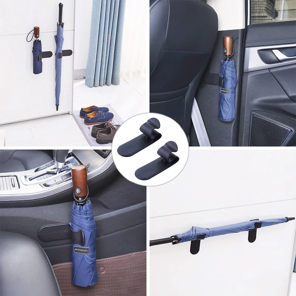 1/2pcs Car Umbrella Holder Trunk Storage Organizer Hook Mounting Bracket Auto Interior Accessories