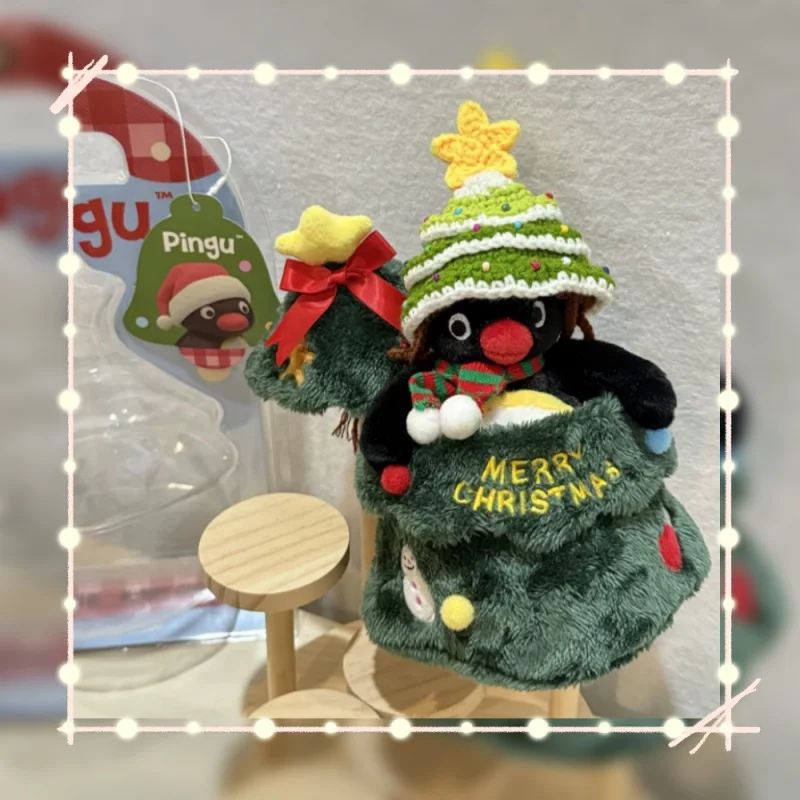 

Новая рождественская елка Pingu, плюшевая кукла, кавайный рождественский венок, украшения, мягкая игрушка, фигурка для девочки, подарок на день рождения, Рождество