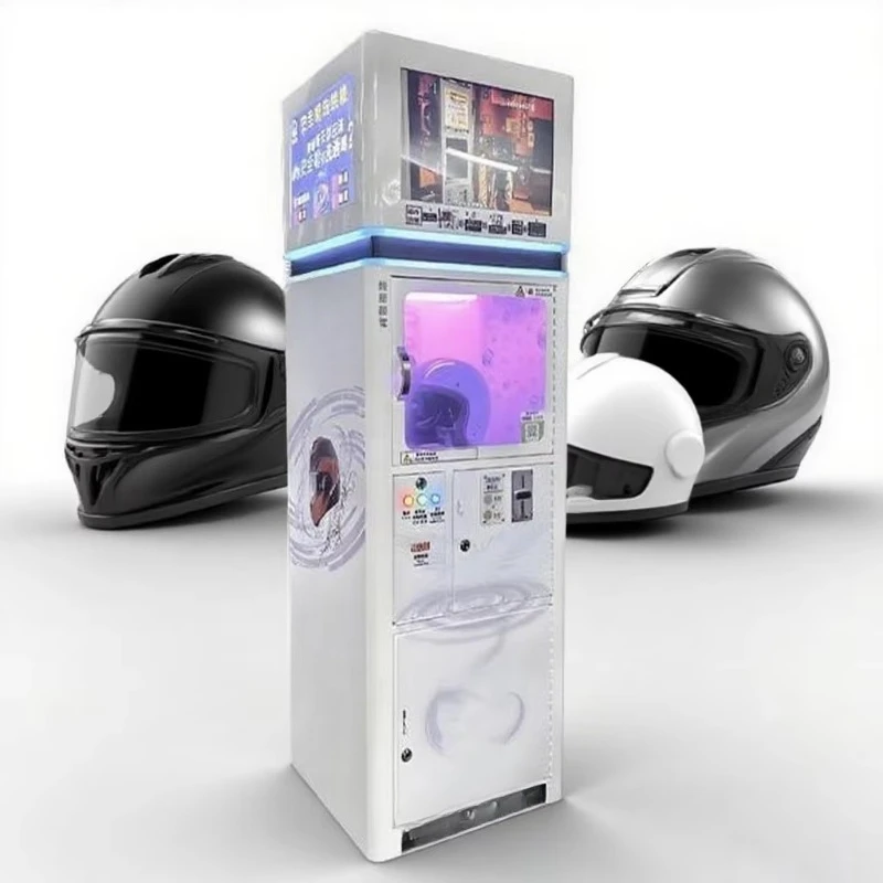 Automatic helmet dry cleaning vending machine