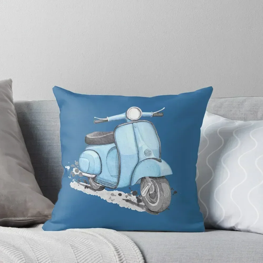 

Blue Classic Vintage European style scooter Throw Pillow autumn decoration bed pillows Sofa Pillow Cover Anime pillow