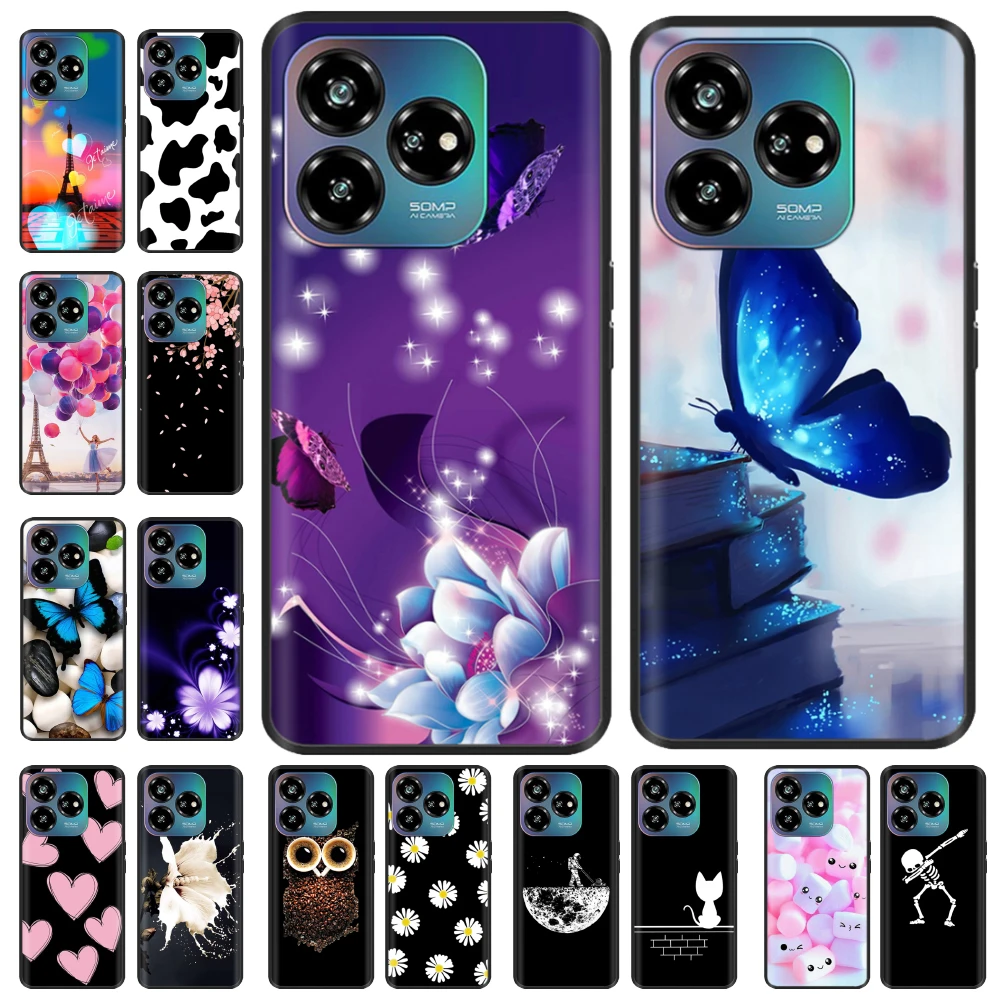 For ZTE Axon 60 Lite Back Cover Case Black Silicone Soft Phone Cover For ZTE Blade V60 Design Axon 60 Lite Case Funda Coque Para