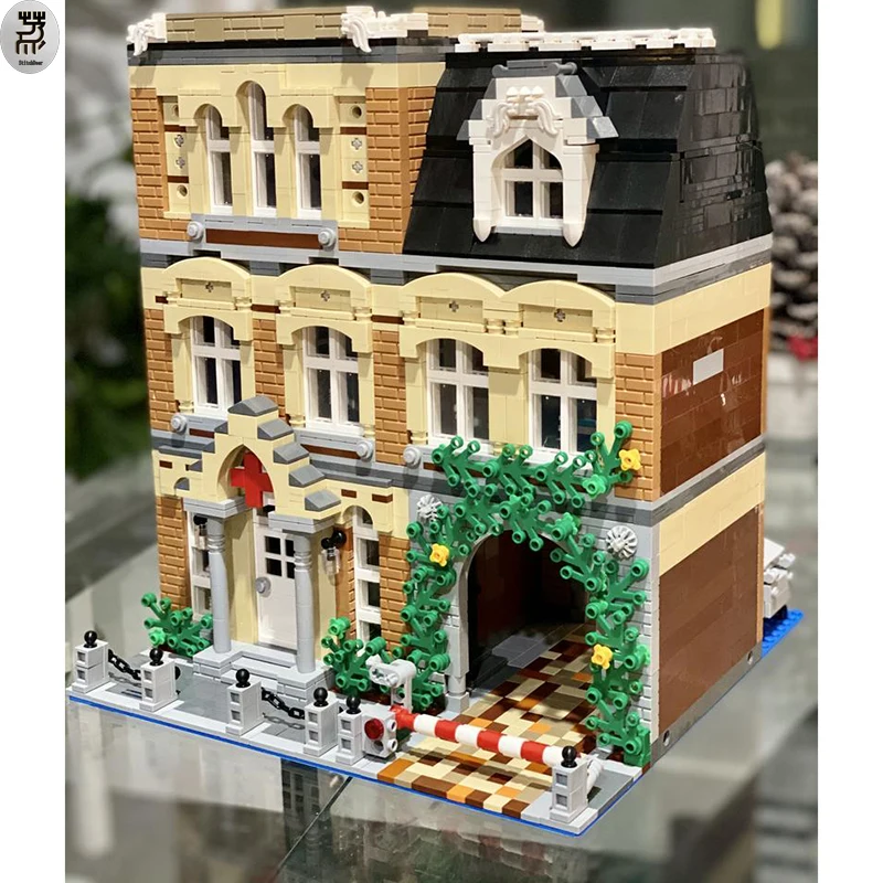 MOC Town Hospital Modular Museum House Architecture Series Building Blocks Street View Model DIY Toys Bricks Gift for Children