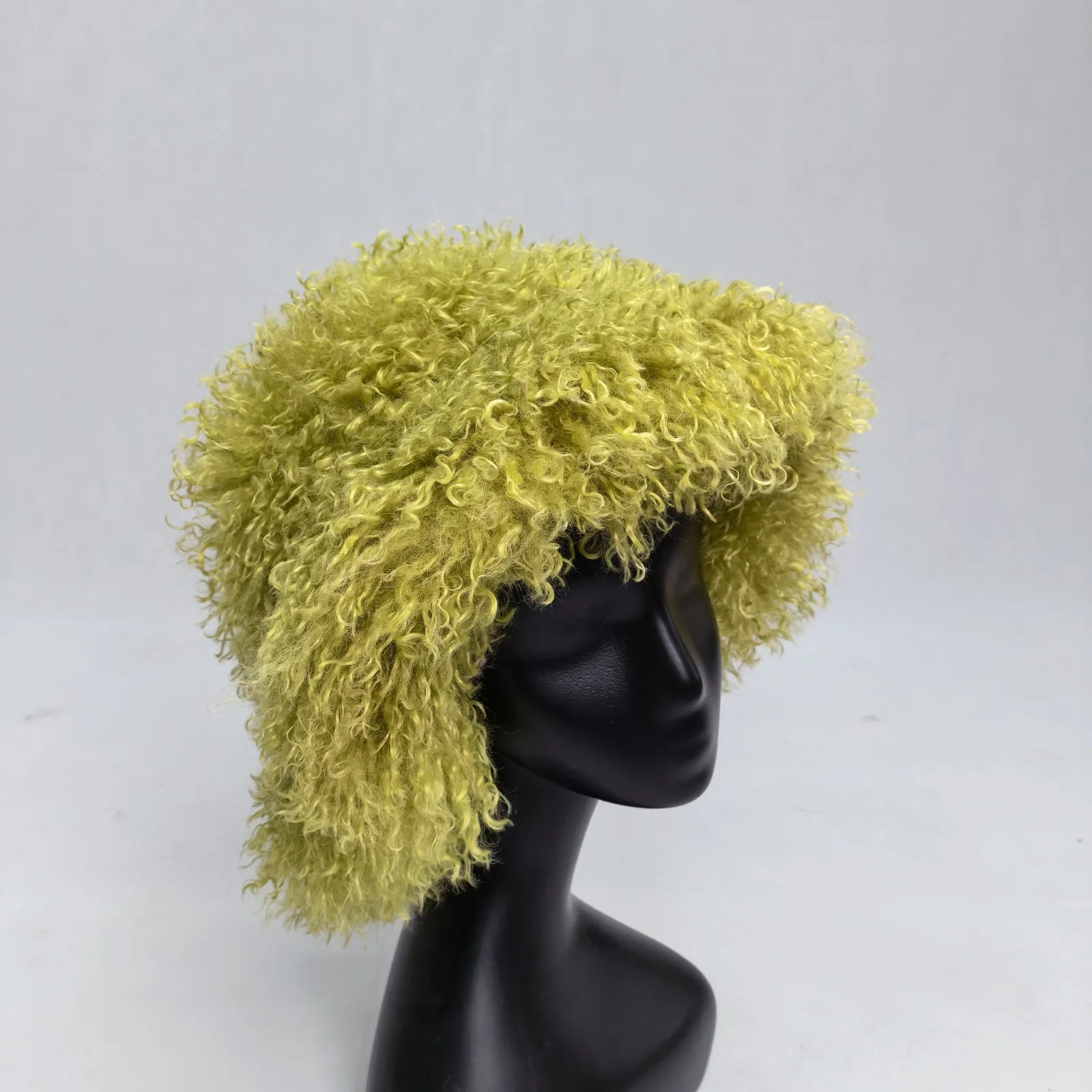 Y2K New Faux Sheep Fur Cap Autumn/Winter Plush Personalized Punk & Girlie Style Fisherman's Hat
