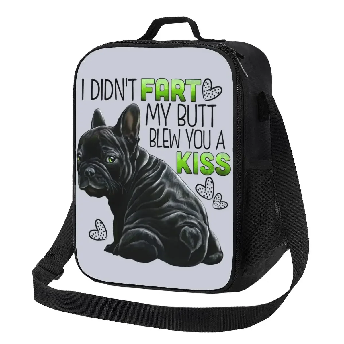 

Custom Cute French Bulldog Lunch Bag Men Women Thermal Cooler Insulated Lunch Box for Kids School Children