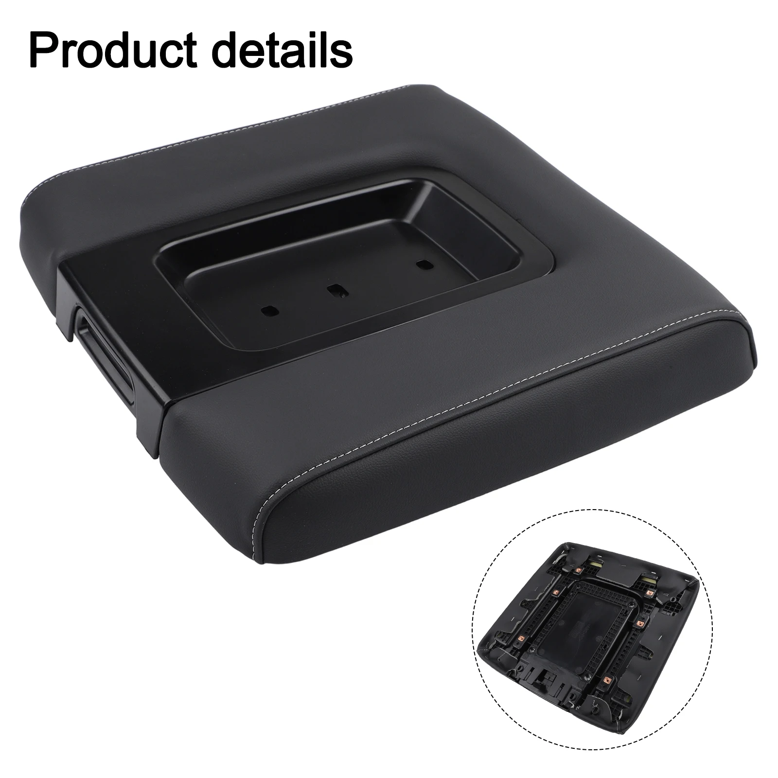 Armrest Cover Center Seat Lid Direct Replacement Part Easy Installation Fits Split Front Seats Front Center Placement