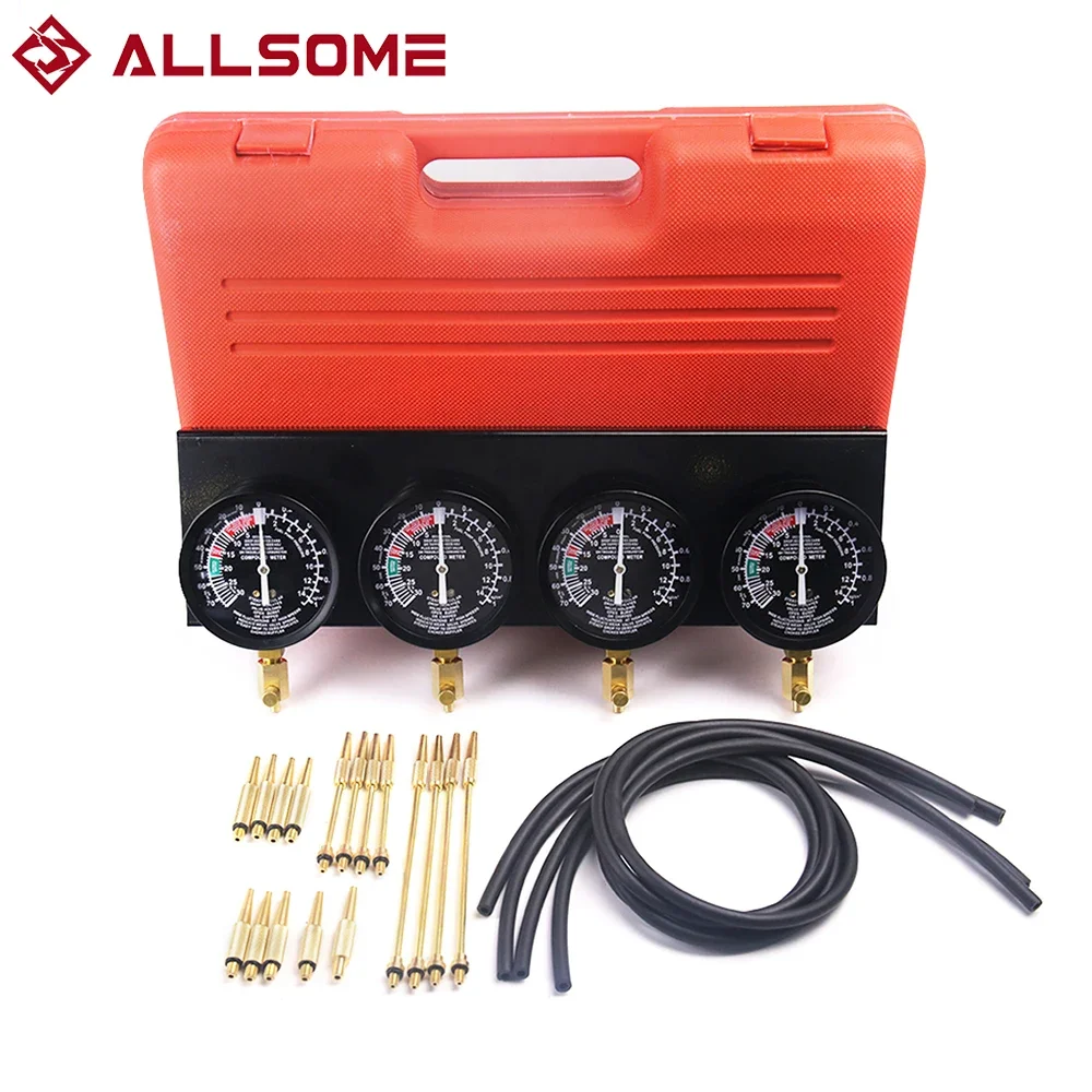 ALLSOME Fuel Vacuum Carburetor Synchronizer Carb sync 4 Gauge GS CB KZ XS 550 650 750 850