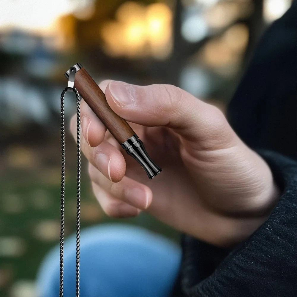 المعلقات التأمل الفولاذ المقاوم للصدأ مع قابل للتعديل التنفس القلق الإغاثة تصفية القطن إقلاع التدخين المعونة أداة قلادة