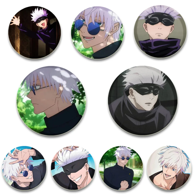 

Yuuji Itadori/Satoru Gojou/Megumi Fushiguro/Nobara Kugisaki Anime Character Brooches Badge for Backpack Decoration Enamel Pins