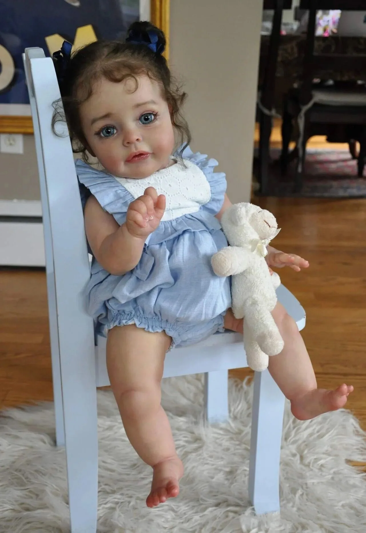 Cute Realistic Soft Body Silicone 60 CM 23 Inch Long Hair Lifelike Reborn Baby Girl Doll Toy Princess Toddler Bebe Birthday Gift