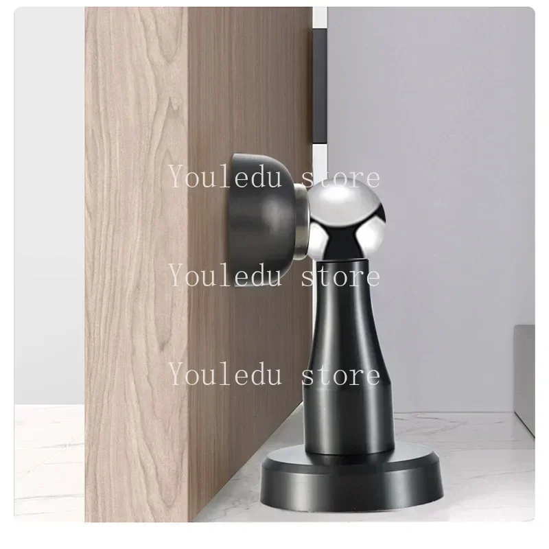 Useful Door Buffer Impact Resistance Stainless Steel Shock-proof Magnetic Door Holder Anti-rust Door Stop for Living Room