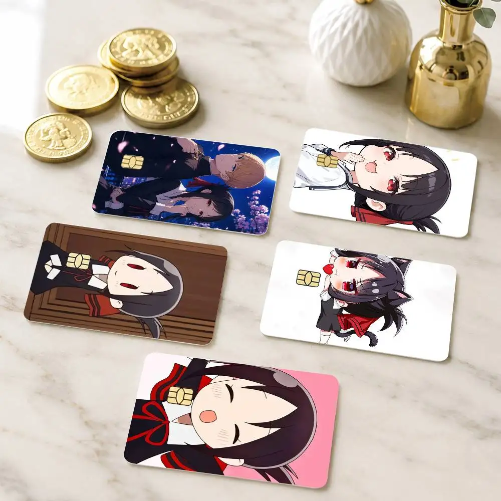 A-Anime Kaguya-sama Love is War Credit Card HD Stickers Small Chip Waterproof Sticker Game Card Decal Gift
