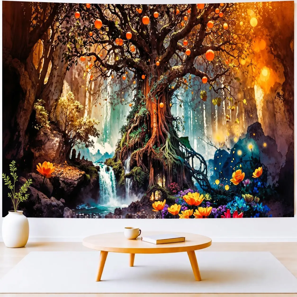 Tapestry Wall Dorm Tapestry Magical Forest Fantasy Tree of Life Fairy Tale Enchanted Mystical Psychedelic Nature Landscape