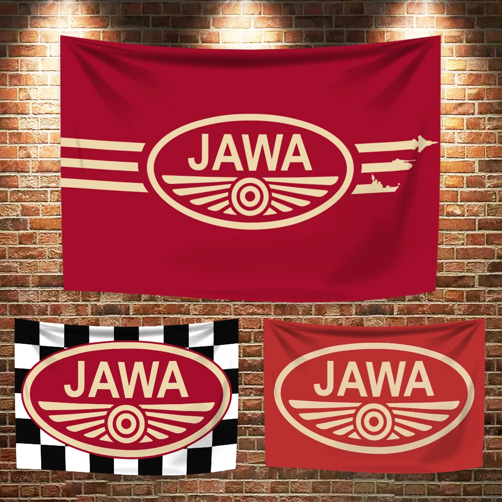 3x5 Ft JAWAs Motorcycle Flag Vivid Color and Fade proof Flags Polyester Racing Decoration Room Dormitory